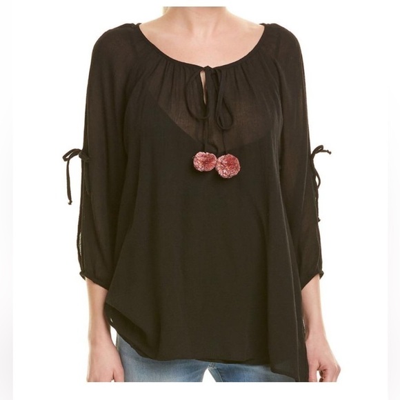 Johnny Was Tops - Johnny Was Calme Cold Shoulder Blouse Xs swim cover up